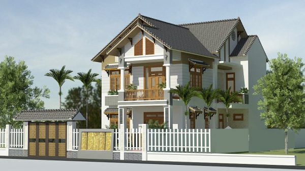 Thiết kế biệt thự mini phong cách indochine Thiết kế biệt thự mini phong cách indochine